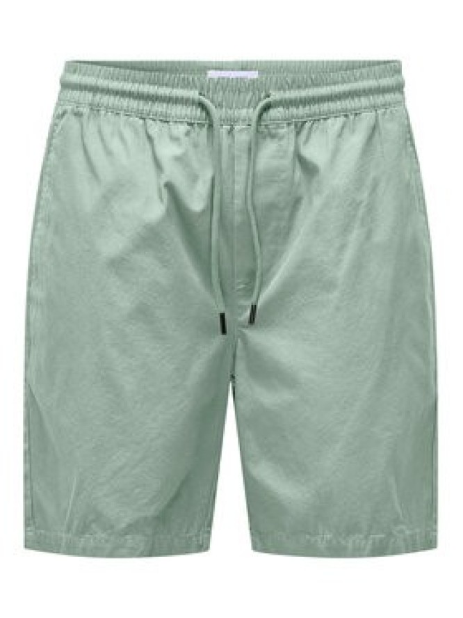 Only & Sons Szorty materiałowe Tel 22027949 Zielony Regular Fit
