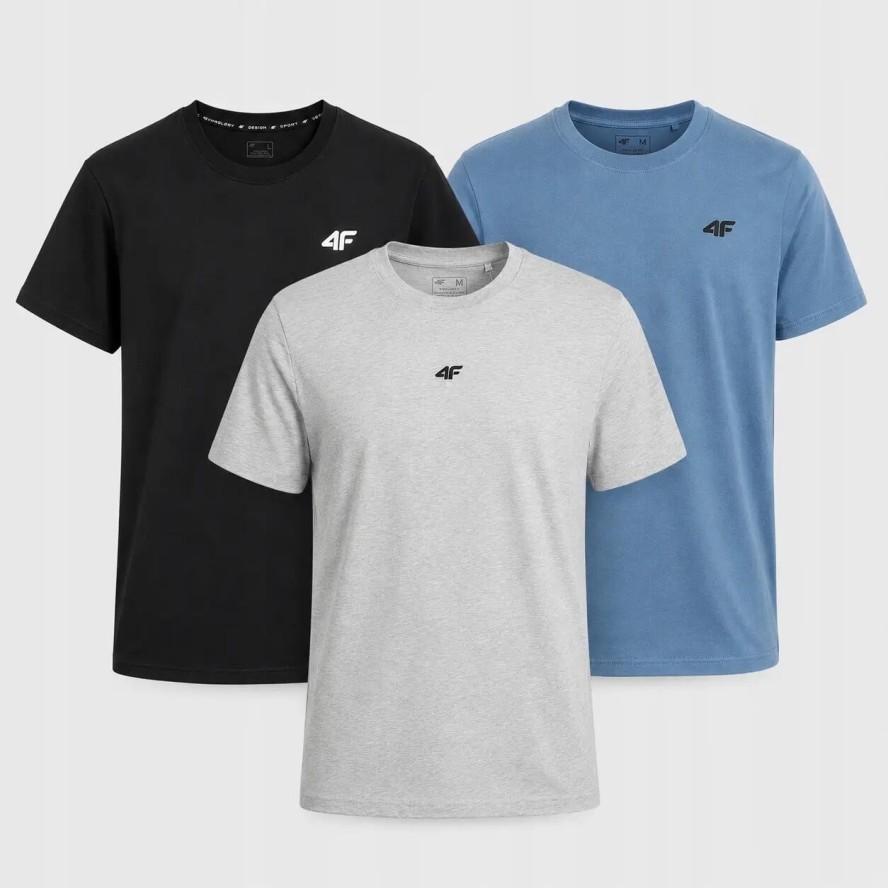 KOMPLET KOSZULEK MĘSKICH 4F ZESTAW 3PAK T-SHIRT