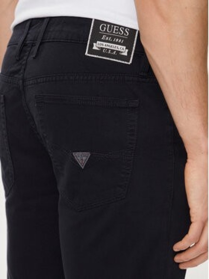Guess Szorty jeansowe Angels M4GD03 WG3MA Granatowy Slim Fit