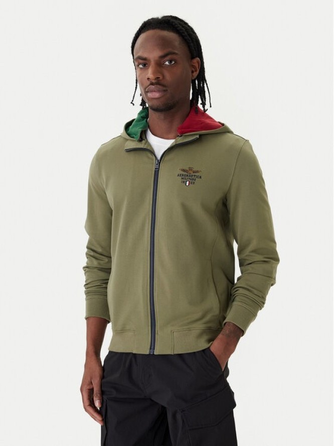 Aeronautica Militare Bluza 261FE2097UF00674 Zielony Regular Fit