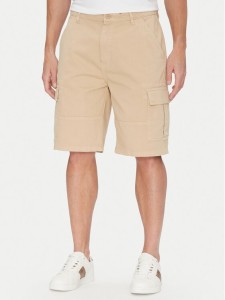 Guess Jeans Szorty materiałowe M5GD45 WGCV1 Beżowy Regular Fit