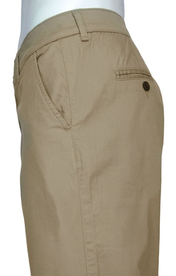 Spodnie Bawełniane, Beżowe, Piaskowe, Męskie, Chinosy, Zwężane -RIGON