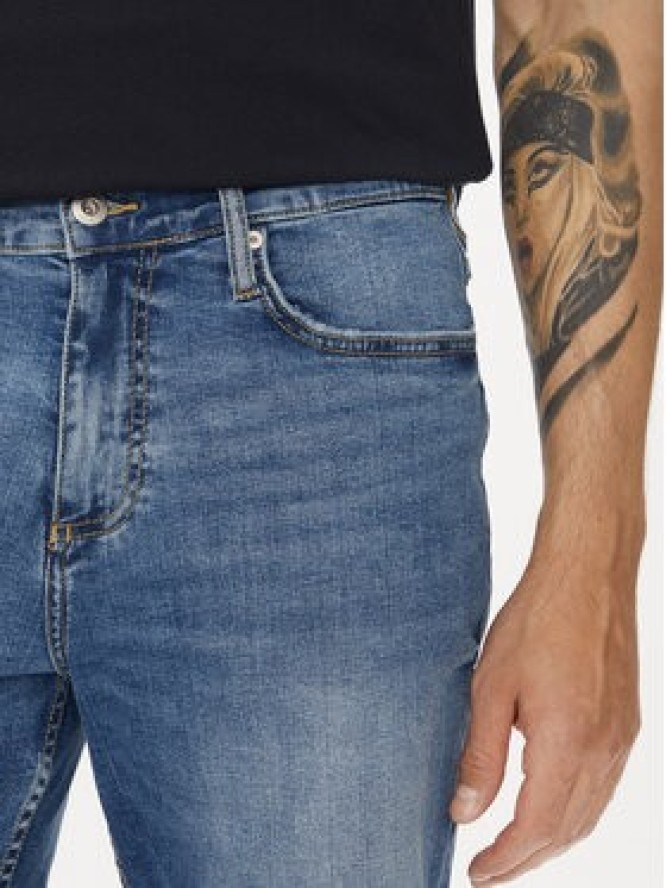 Lindbergh Szorty jeansowe 30-550000VBL Niebieski Loose Fit