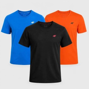 KOMPLET KOSZULEK MĘSKICH 4F T-SHIRT SPORTOWY 3PAK ZESTAW NA CO DZIEŃ