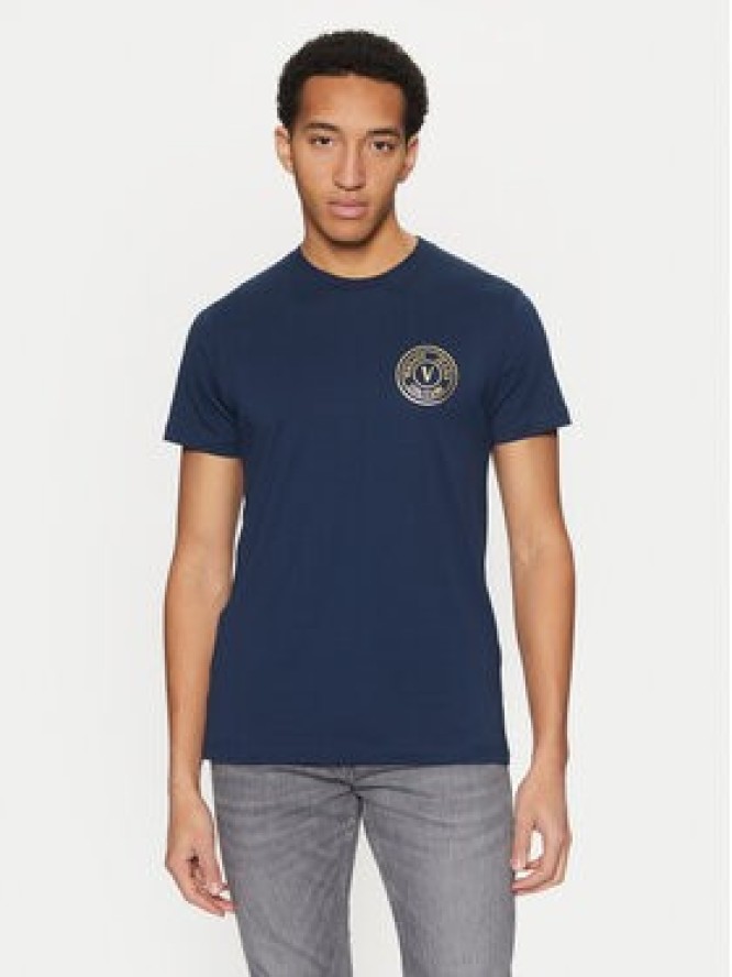 Versace Jeans Couture T-Shirt 78GAHT00 Niebieski Regular Fit