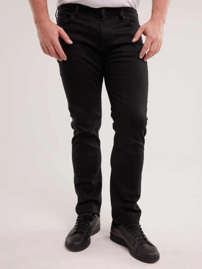 Jeansy męskie dopasowane czarne Terry 915