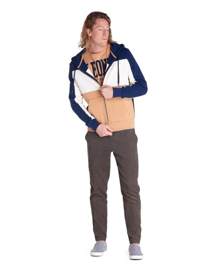 Męska bluza z kapturem i zamkiem błyskawicznym na całej długości Earth Tones