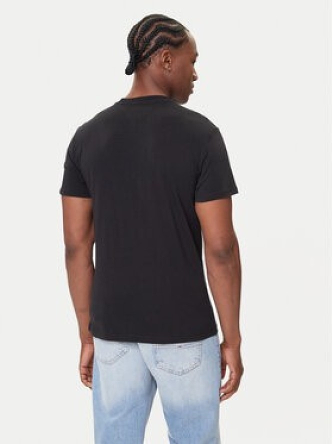 Tommy Jeans T-Shirt Linear Chest DM0DM21780 Czarny Slim Fit