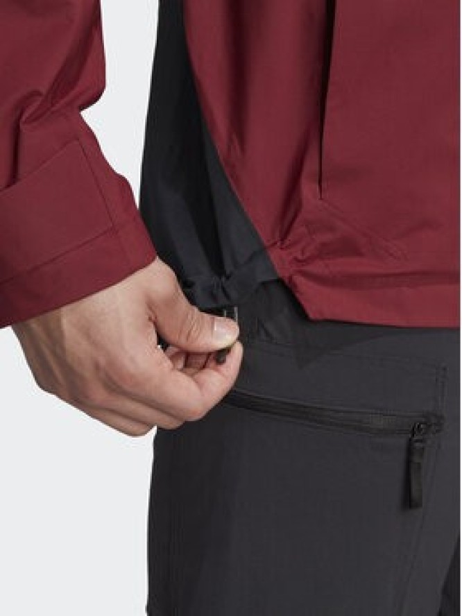 adidas Kurtka outdoor Terrex Xploric RAIN.RDY Hiking IB4266 Bordowy Regular Fit