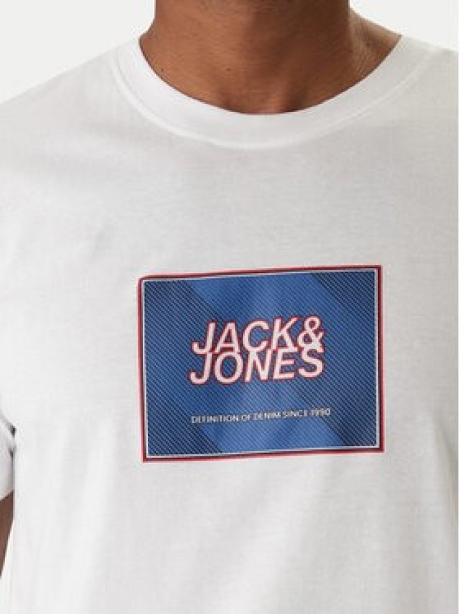 Jack & Jones T-Shirt Jjrain Tee Ss Crew Neck 12288097 Biały Regular Fit