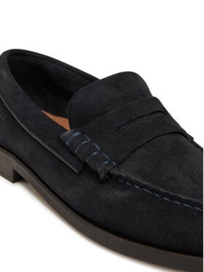 Tommy Hilfiger Mokasyny Classic Hilfiger Suede Loafer FM0FM05363 Granatowy