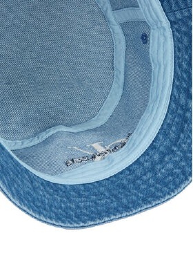 Calvin Klein Kapelusz Mono Logo Denim Bucket Hat LV04G5021G Niebieski