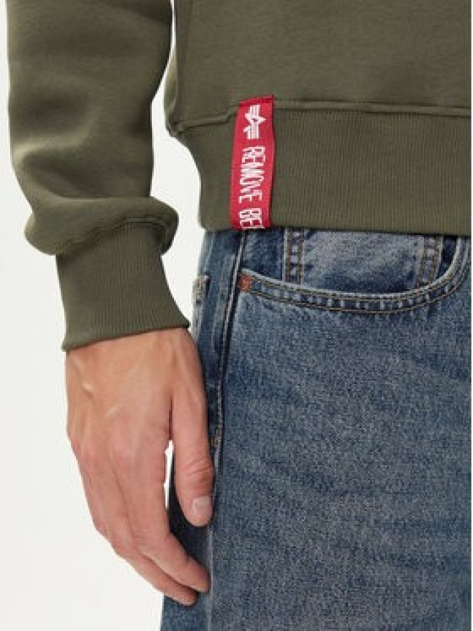 Alpha Industries Bluza Basic 188307 Zielony Regular Fit