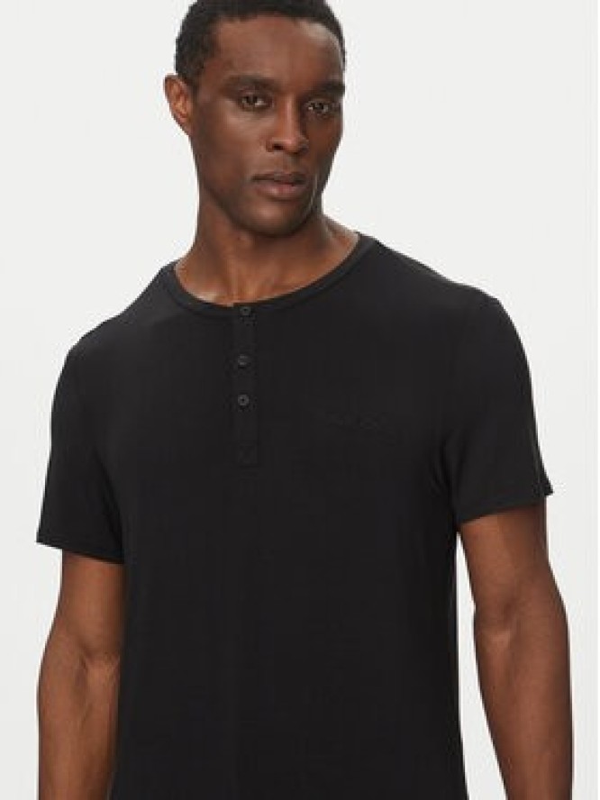 Calvin Klein Underwear T-Shirt Henley LV00NM2803 Czarny Regular Fit