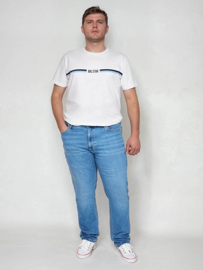 Jeansy męskie z prostą nogawką niebieskie Colt 234