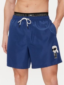 KARL LAGERFELD Szorty plażowe 235M2213 Granatowy Regular Fit
