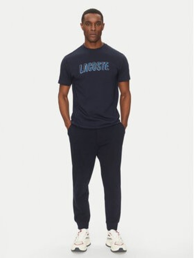 Lacoste T-Shirt TH8916 Granatowy Regular Fit