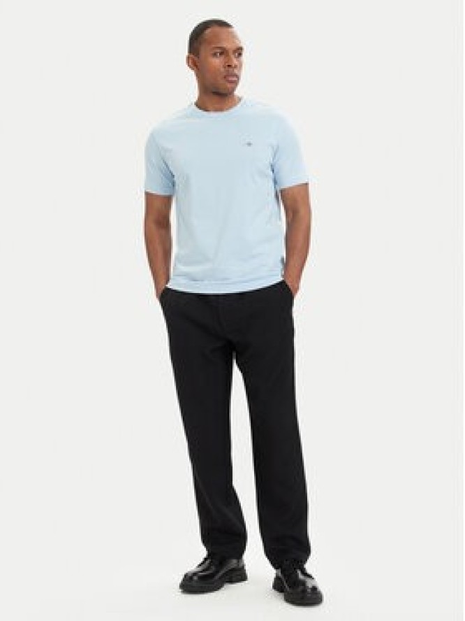 Gant T-Shirt Shield 2003184 Niebieski jasny Regular Fit