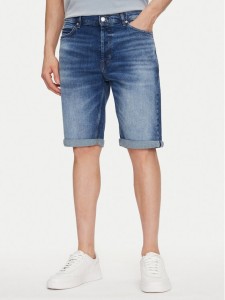 HUGO Szorty jeansowe 50537719 Niebieski Slim Fit