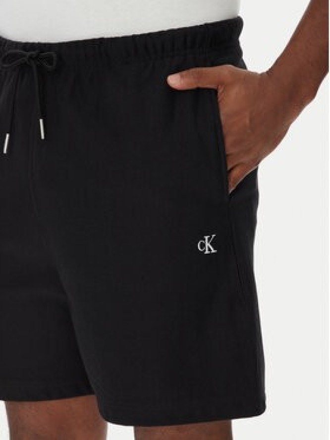 Calvin Klein Jeans Szorty sportowe Premium Terry LV04RC280G Czarny Regular Fit