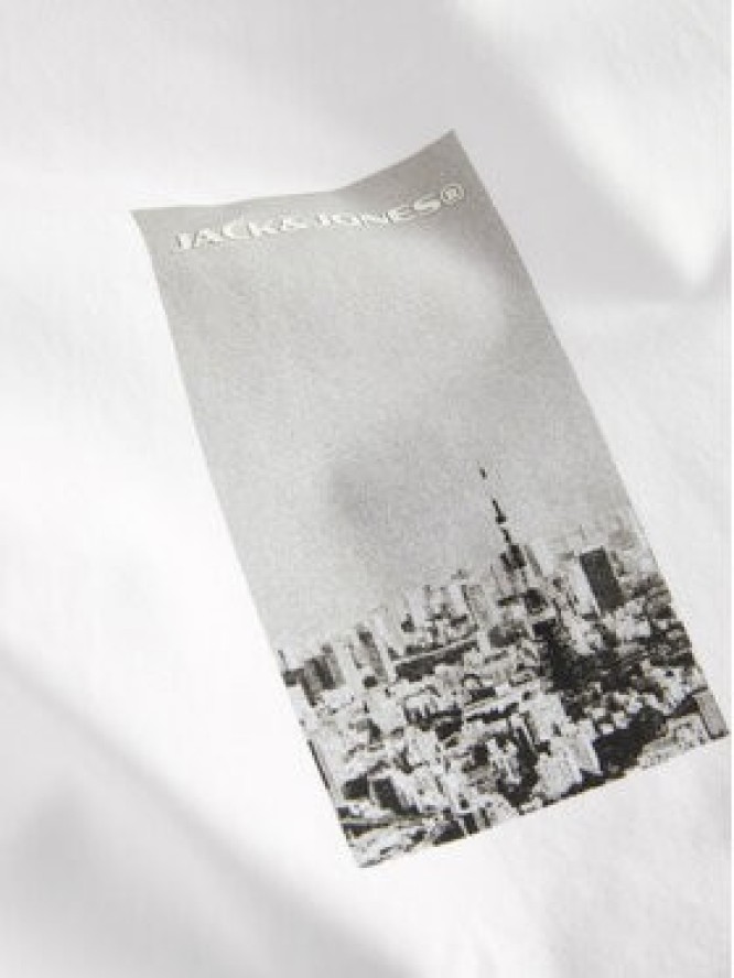 Jack & Jones T-Shirt Pacer Photo 12273775 Biały Relaxed Fit