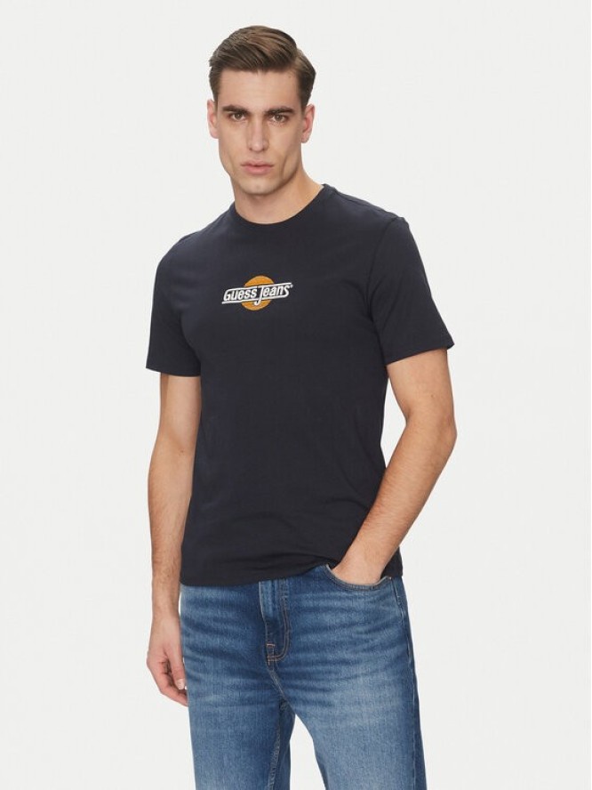 Guess Jeans T-Shirt M5GI23 K8HM0 Granatowy Slim Fit