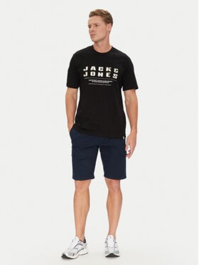 Jack & Jones T-Shirt Recharge 12274716 Czarny Relaxed Fit