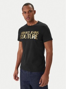 Versace Jeans Couture T-Shirt 80GAHT00 CJ00T Czarny Regular Fit