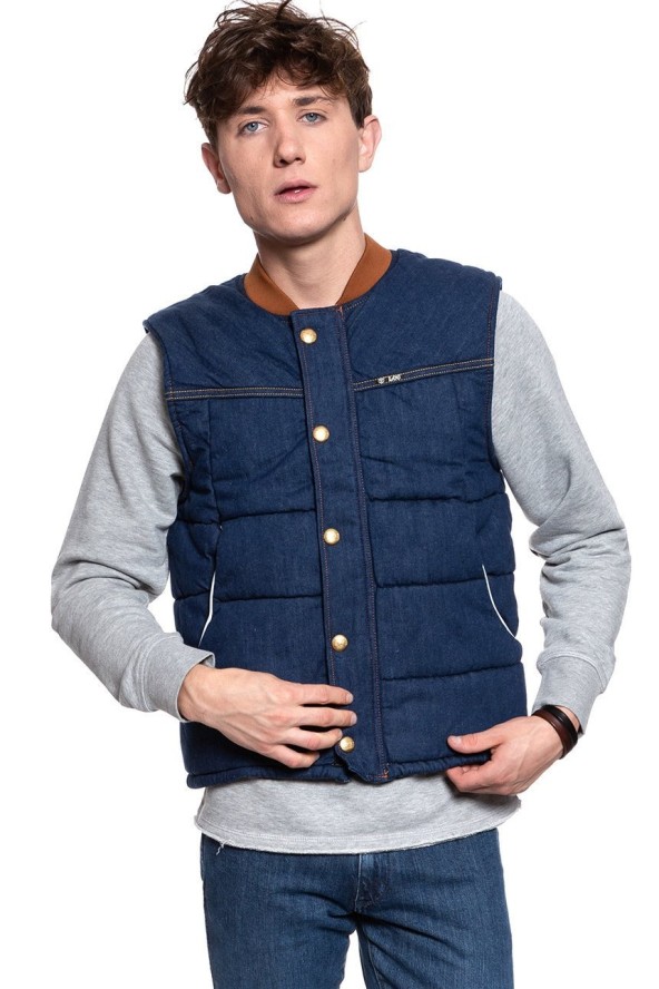 MĘSKI BEZRĘKAWNIK LEE PADDED VEST RINSE L87MGT36 112122932