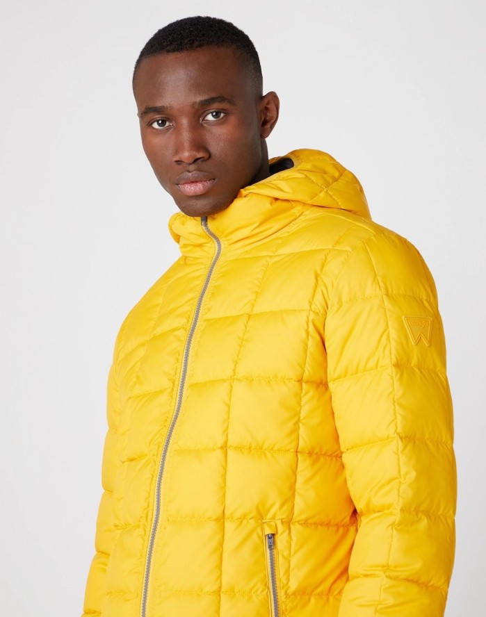 MĘSKA KURTKA PRZEJŚCIOWA WRANGLER THE PUFFER GOLDEN ROD W4C6WRX1K 112129099