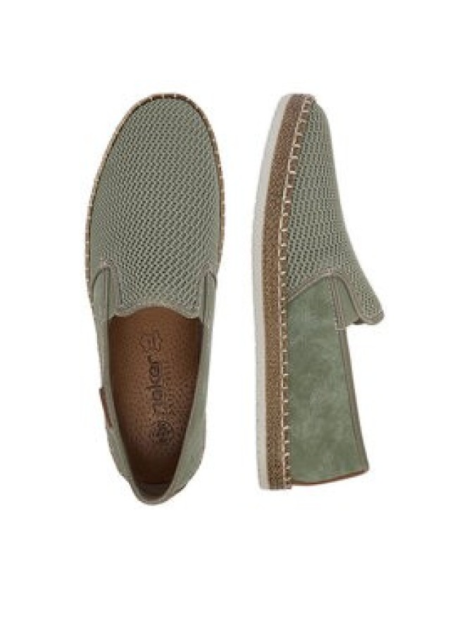 Rieker Espadryle CEO-B5265-52 Zielony jasny