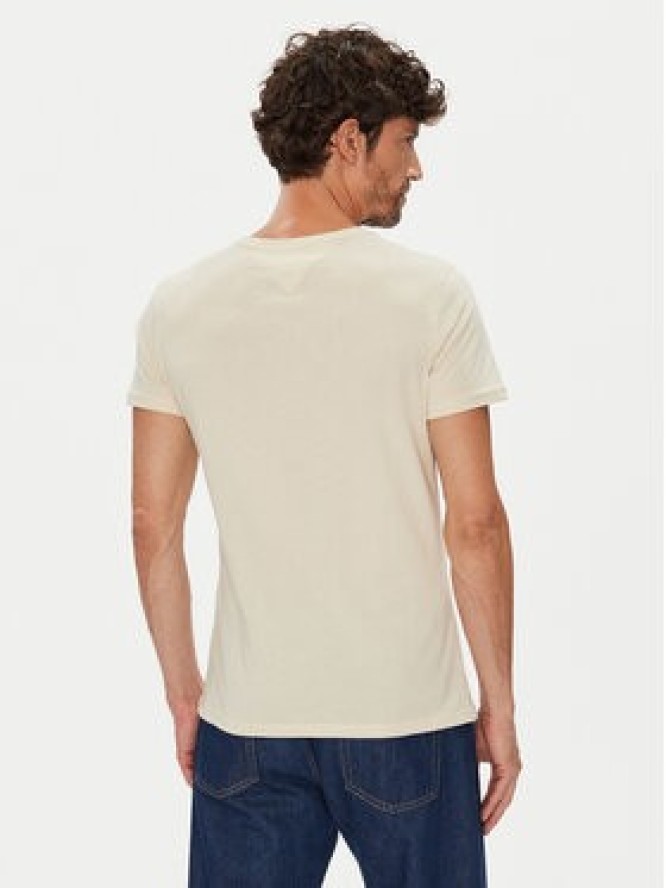 Tommy Jeans T-Shirt DM0DM04411 Beżowy Slim Fit