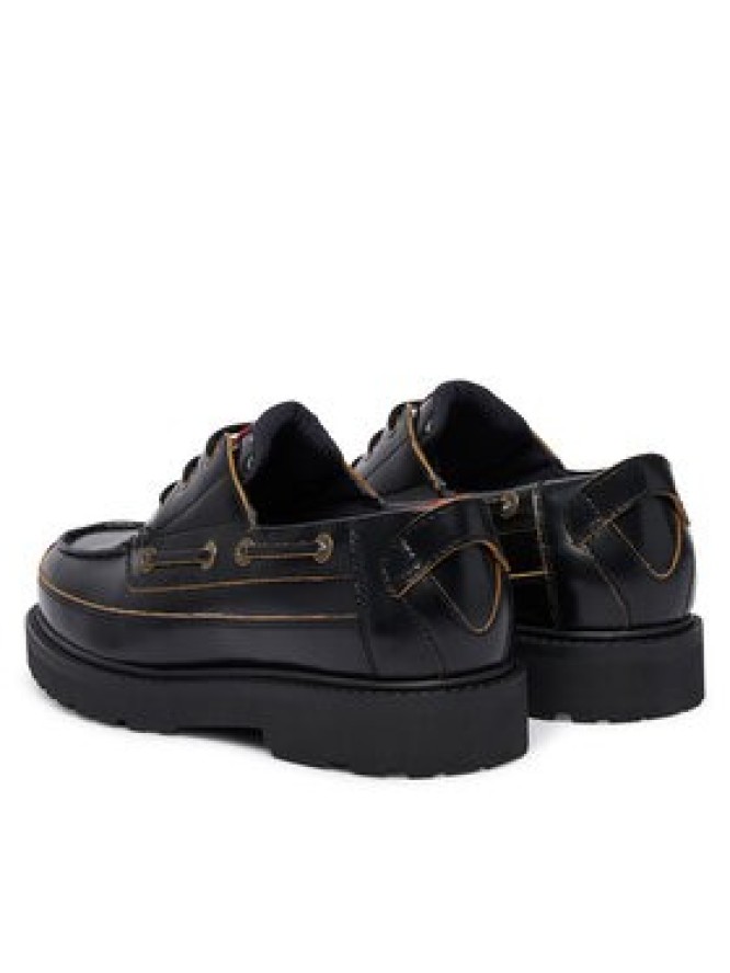 Tommy Jeans Półbuty Archive '01 Boat Shoe Lthr EM0EM01705 Czarny