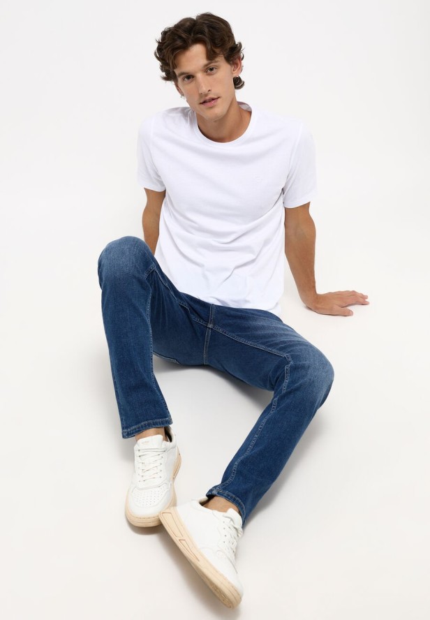 Męskie Spodnie Jeansowe MUSTANG Orlando Slim Denim Blue 1013708 5000 783