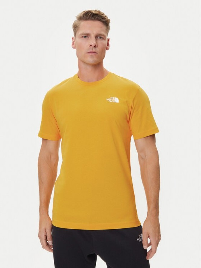 The North Face T-Shirt Redbox NF0A87NP Żółty Regular Fit