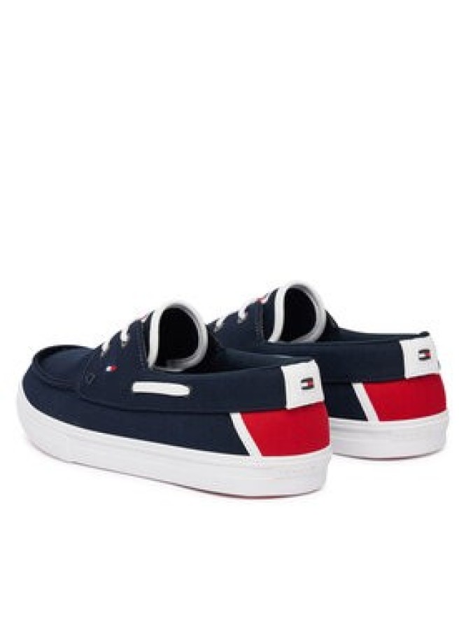 Tommy Hilfiger Tenisówki Th Boat Vulc Sneaker Canvas FM0FM05877 Granatowy
