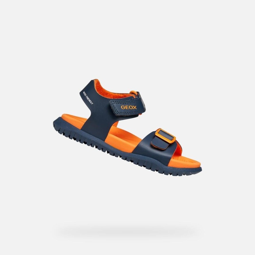 Sandały GEOX J SANDAL FUSBETTO BO Niebieski