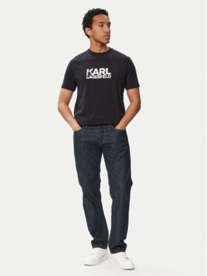 KARL LAGERFELD T-Shirt 755780 563235 Granatowy Regular Fit