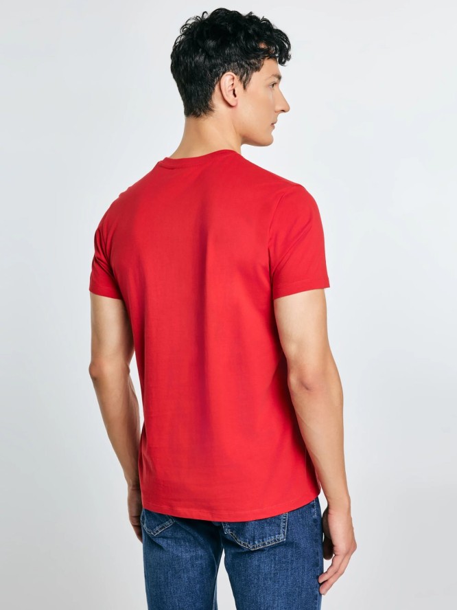 Koszulka męska z nadrukiem czerwona Keren 603