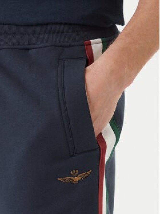 Aeronautica Militare Szorty sportowe 261BF0030UF00677 Granatowy Regular Fit