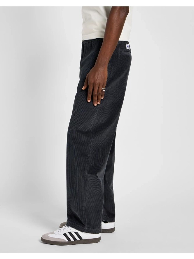 LEE MĘSKIE SPODNIE SZTRUKSOWE LOOSE WORKWEAR CHINO DARK MUTED GRAY 112356541 L73T008531