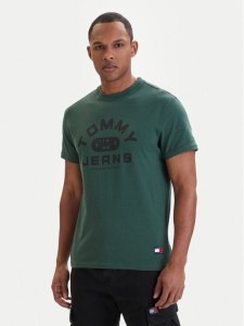 Tommy Jeans T-Shirt DM0DM22551 Zielony Regular Fit