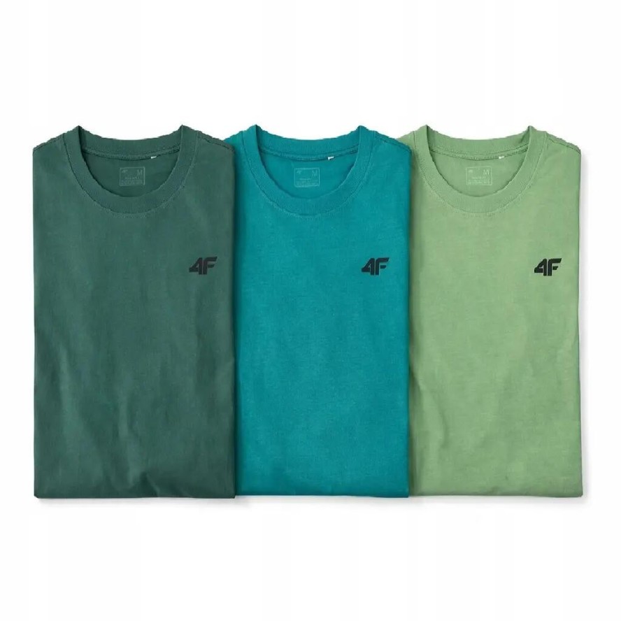 KOSZULKA MĘSKA LIMITOWANA 4F T-SHIRT KOMPLET ZESTAW 3 SZTUKI S M3948 SS26