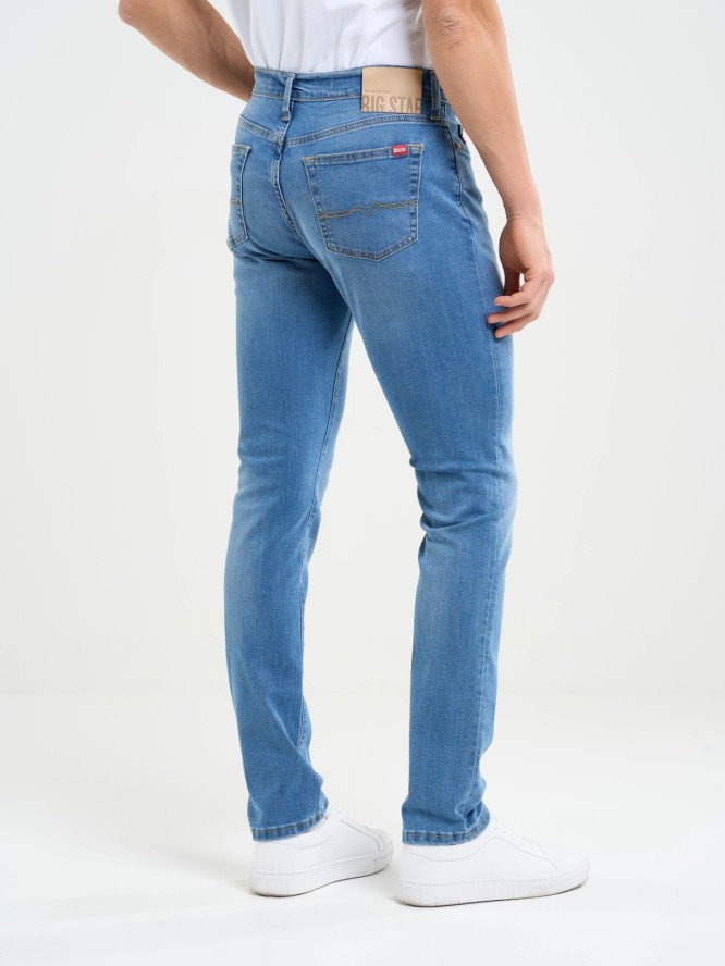 Jeansy męskie z przetarciami niebieskie Terry Carrot 133