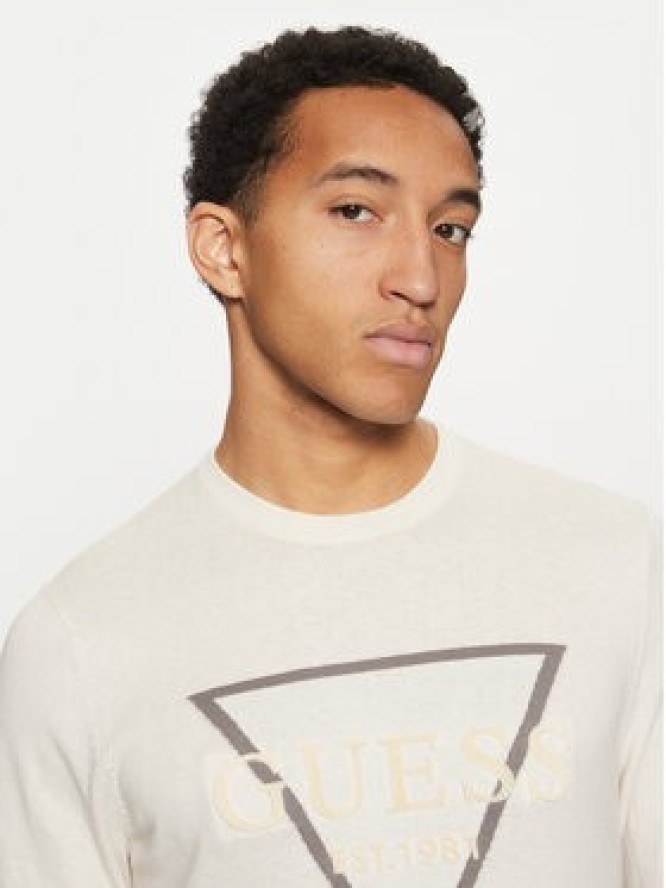 Guess Sweter M5RR02 Z3KI1 Écru Regular Fit