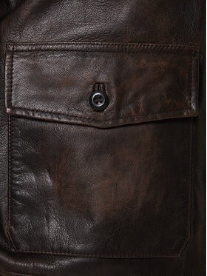 Levi's® Kurtka skórzana Clayton 003AU-0000 Brązowy Regular Fit
