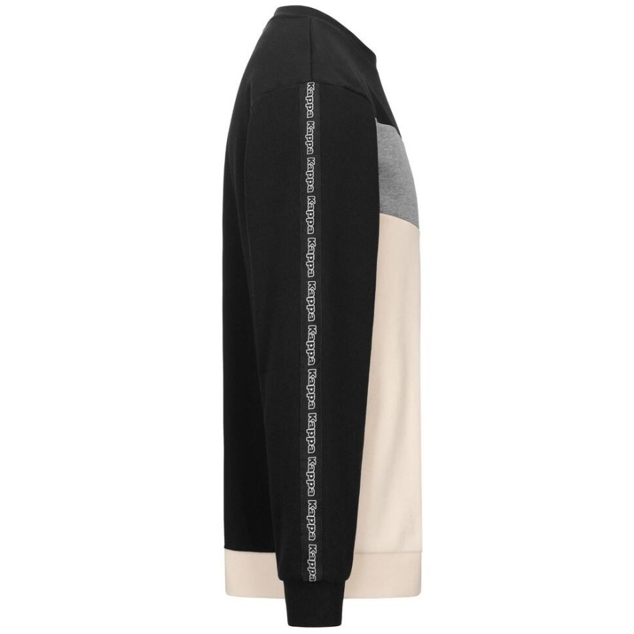 Bluza bez kaptura Męska Kappa Idisson Active Man Czarny