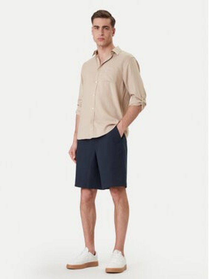 Guess Szorty sportowe F6GD01 WN202 Granatowy Regular Fit