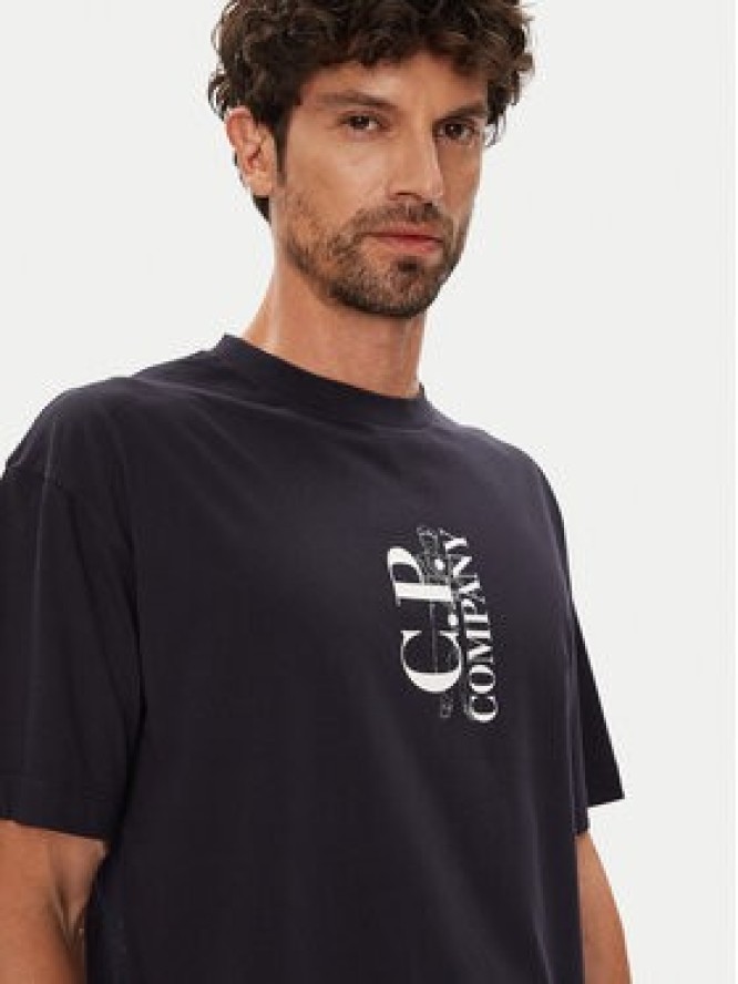 C.P. Company T-Shirt 19CMTS092A005100W Granatowy Regular Fit