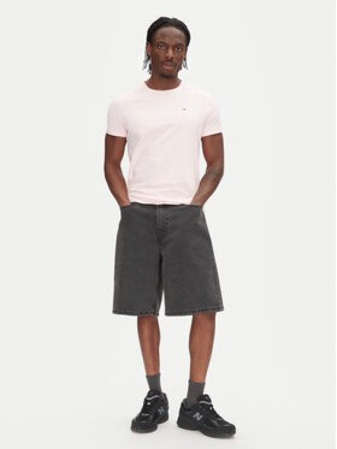 Tommy Jeans T-Shirt DM0DM04411 Różowy Slim Fit